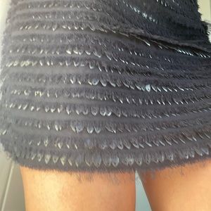 Zara detailed black mini skirt
